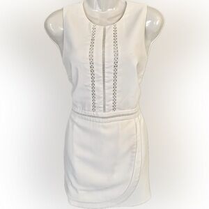 Adelyn Rae White Romper Skort Dress Women’s S Small 4-6 Anthropologie Easter